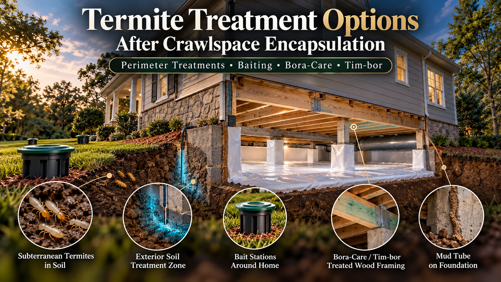 Termite Treatment Options After Crawlspace Encapsulation